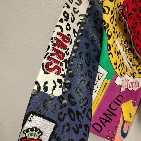 Colorful Leather Jacket - Picture 4 of 8